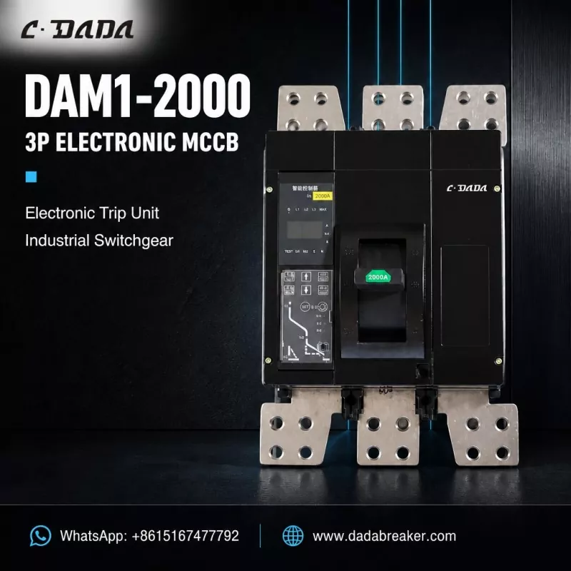 DAM1-2000 3P Electronic MCCB ສໍາລັບ Switchgear ອຸດສາຫະກໍາ | CDADA ໄຟຟ້າ
